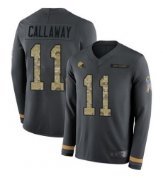 Browns 11 Antonio Callaway Anthracite Salute to Service Youth Stitched Football Limited Therma Long Browns 11 Antonio Callaway Anthracite Salute to Service Youth Stitched Football Limited Therma Long