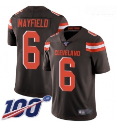 Browns #6 Baker Mayfield Brown Team Color Youth Stitched Football 100th Season Vapor Limited Jersey Browns #6 Baker Mayfield Brown Team Color Youth Stitched Football 100th Season Vapor Limited Jersey