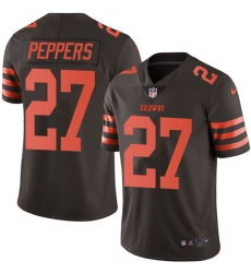 Nike Browns #27 Jabrill Peppers Brown Youth Stitched NFL Limited Rush Jersey Nike Browns #27 Jabrill Peppers Brown Youth Stitched NFL Limited Rush Jersey