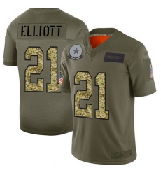 Cowboys 21 Ezekiel Elliott Olive Camo Men Stitched Football Limited 2019 Salute To Service Jersey Cowboys 21 Ezekiel Elliott Olive Camo Men Stitched Football Limited 2019 Salute To Service Jersey