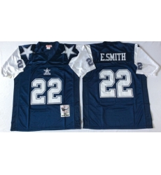 Cowboys 22 E Smith Blue Throwback Jersey Cowboys 22 E Smith Blue Throwback Jersey