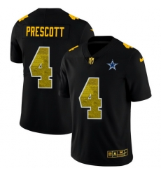 Dallas Cowboys 4 Dak Prescott Men Black Nike Golden Sequin Vapor Limited NFL Jersey Dallas Cowboys 4 Dak Prescott Men Black Nike Golden Sequin Vapor Limited NFL Jersey