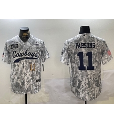 Men Dallas Cowboys 11 Micah Parsons 2024 Arctic Camo Salute To Service Stitched Baseball Jersey 6 Men Dallas Cowboys 11 Micah Parsons 2024 Arctic Camo Salute To Service Stitched Baseball Jersey 6