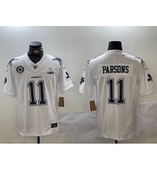 Men Dallas Cowboys 11 Micah Parsons 2024 White F U S E With Established In 1960 Patch Stitched Football Jersey 2 Men Dallas Cowboys 11 Micah Parsons 2024 White F U S E With Established In 1960 Patch Stitched Football Jersey 2