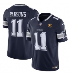 Men Dallas Cowboys 11 Micah Parsons Navy 2023 F U S E With John Madden Patch Vapor Limited Stitched Football Jersey Men Dallas Cowboys 11 Micah Parsons Navy 2023 F U S E With John Madden Patch Vapor Limited Stitched Football Jersey