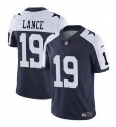 Men Dallas Cowboys 19 Trey Lance Navy White Thanksgiving Vapor Untouchable Limited Stitched Football Jersey Men Dallas Cowboys 19 Trey Lance Navy White Thanksgiving Vapor Untouchable Limited Stitched Football Jersey