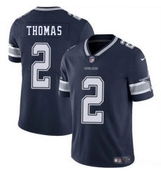 Men Dallas Cowboys 2 Juanyeh Thomas Navy Blue 2025 Vapor Untouchable Limited Stitched Football Jersey