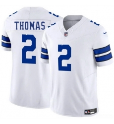 Men Dallas Cowboys 2 Juanyeh Thomas White 2025 F U S E Vapor Untouchable Limited Stitched Football Jersey