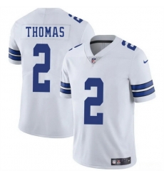 Men Dallas Cowboys 2 Juanyeh Thomas White 2025 Vapor Untouchable Limited Stitched Football Jersey