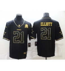 Men Dallas Cowboys 21 Ezekiel Elliott Black Golden Edition Limited Stitched Jersey Men Dallas Cowboys 21 Ezekiel Elliott Black Golden Edition Limited Stitched Jersey