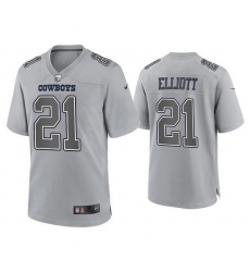 Men Dallas Cowboys 21 Ezekiel Elliott Grey Atmosphere Fashion Stitched Game Jersey Men Dallas Cowboys 21 Ezekiel Elliott Grey Atmosphere Fashion Stitched Game Jersey
