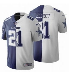 Men Dallas Cowboys 21 Ezekiel Elliott Navy White Split Vapor Untouchable Limited Stitched Jersey Men Dallas Cowboys 21 Ezekiel Elliott Navy White Split Vapor Untouchable Limited Stitched Jersey