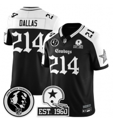 Men Dallas Cowboys 214 Dallas Black White 2025 F U S E With John Madden Patch 26 Established In 1960 Patch Vapor Limited Stitched Football Jersey Men Dallas Cowboys 214 Dallas Black White 2025 F U S E With John Madden Patch 26 Established In 1960 Patch Vapor Limited Stitched Football Jersey