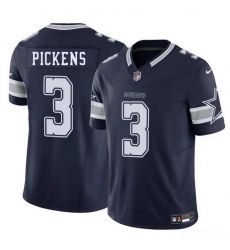 Men Dallas Cowboys 3 George Pickens Navy 2025 F U S E Vapor Untouchable Limited Stitched Football Jersey