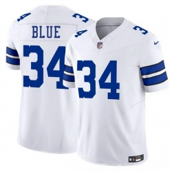Men Dallas Cowboys 34 Jaydon Blue White 2025 Draft F U S E Vapor Untouchable Limited Stitched Football Jersey