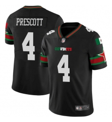Men Dallas Cowboys 4 Dak Prescott Black Mexico Vapor Limited Stitched Football Jersey Men Dallas Cowboys 4 Dak Prescott Black Mexico Vapor Limited Stitched Football Jersey