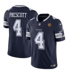 Men Dallas Cowboys 4 Dak Prescott Navy 2023 F U S E With John Madden Patch Vapor Limited Stitched Football Jersey Men Dallas Cowboys 4 Dak Prescott Navy 2023 F U S E With John Madden Patch Vapor Limited Stitched Football Jersey