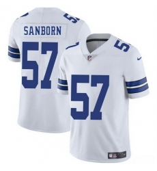 Men Dallas Cowboys 57 Jack Sanborn White 2025 Vapor Untouchable Limited Stitched Football Jersey Men Dallas Cowboys 57 Jack Sanborn White 2025 Vapor Untouchable Limited Stitched Football Jersey