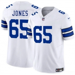 Men Dallas Cowboys 65 Robert Jones White 2025 F U S E Vapor Untouchable Limited Stitched Football Jersey