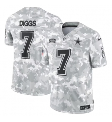 Men Dallas Cowboys 7 Trevon Diggs 2024 Arctic Camo Salute To Service Limited Stitched Football Jersey Men Dallas Cowboys 7 Trevon Diggs 2024 Arctic Camo Salute To Service Limited Stitched Football Jersey