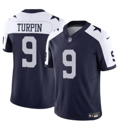 Men Dallas Cowboys 9 KaVontae Turpin Navy White Thanksgiving Vapor Untouchable Limited Stitched Football Jersey Men Dallas Cowboys 9 KaVontae Turpin Navy White Thanksgiving Vapor Untouchable Limited Stitched Football Jersey