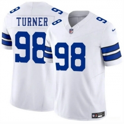 Men Dallas Cowboys 98 Payton Turner White 2025 F U S E Vapor Untouchable Limited Stitched Football Jersey