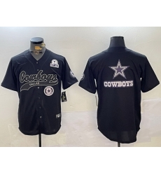 Men Dallas Cowboys Team Big Logo Black With Patch Cool Base Stitched Baseball Jersey 13 Men Dallas Cowboys Team Big Logo Black With Patch Cool Base Stitched Baseball Jersey 13
