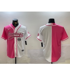 Men Dallas Cowboys big logo Red White With Patch Cool Base Stitched Baseball Jersey 15 Men Dallas Cowboys big logo Red White With Patch Cool Base Stitched Baseball Jersey 15