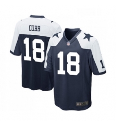 Mens Dallas Cowboys 18 Randall Cobb Game Navy Blue Throwback Alternate Football Jerse Mens Dallas Cowboys 18 Randall Cobb Game Navy Blue Throwback Alternate Football Jerse