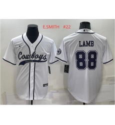 Men's Dallas Cowboys #22 Emmitt Smith White Stitched Cool Base Nike Baseball Jersey Men's Dallas Cowboys #22 Emmitt Smith White Stitched Cool Base Nike Baseball Jersey