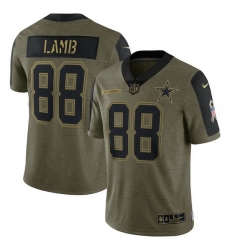 Men's Dallas Cowboys CeeDee Lamb Nike Olive 2021 Salute To Service Limited Player Jersey Men's Dallas Cowboys CeeDee Lamb Nike Olive 2021 Salute To Service Limited Player Jersey