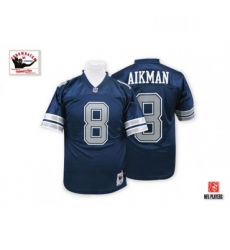 Mens Mitchell and Ness Dallas Cowboys 8 Troy Aikman Authentic Navy Blue Throwback NFL Jersey Mens Mitchell and Ness Dallas Cowboys 8 Troy Aikman Authentic Navy Blue Throwback NFL Jersey