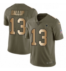 Mens Nike Dallas Cowboys 13 Michael Gallup Limited OliveGold 2017 Salute to Service NFL Jersey Mens Nike Dallas Cowboys 13 Michael Gallup Limited OliveGold 2017 Salute to Service NFL Jersey