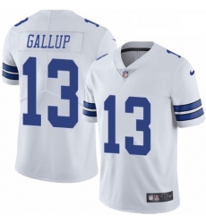 Mens Nike Dallas Cowboys 13 Michael Gallup White Vapor Untouchable Limited Player NFL Jersey Mens Nike Dallas Cowboys 13 Michael Gallup White Vapor Untouchable Limited Player NFL Jersey