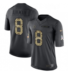 Mens Nike Dallas Cowboys 8 Troy Aikman Limited Black 2016 Salute to Service NFL Jersey Mens Nike Dallas Cowboys 8 Troy Aikman Limited Black 2016 Salute to Service NFL Jersey