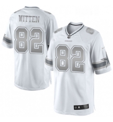 Mens Nike Dallas Cowboys 82 Jason Witten Limited White Platinum NFL Jersey Mens Nike Dallas Cowboys 82 Jason Witten Limited White Platinum NFL Jersey