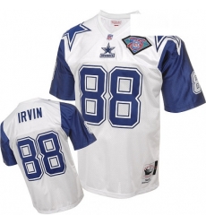 Mitchell And Ness Dallas Cowboys 88 Michael Irvin Authentic White 75TH Patch Throwback NFL Jersey Mitchell And Ness Dallas Cowboys 88 Michael Irvin Authentic White 75TH Patch Throwback NFL Jersey