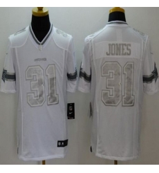 New Dallas Cowboys #31 Byron Jones White Men's Stitched NFL Limited Platinum Jersey New Dallas Cowboys #31 Byron Jones White Men's Stitched NFL Limited Platinum Jersey