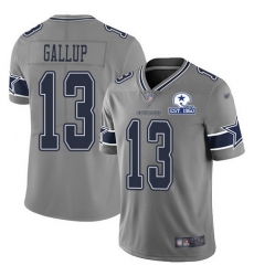 Nike Cowboys 13 Michael Gallup Gray Men Stitched With Established In 1960 Patch NFL Limited Inverted Legend Jersey Nike Cowboys 13 Michael Gallup Gray Men Stitched With Established In 1960 Patch NFL Limited Inverted Legend Jersey