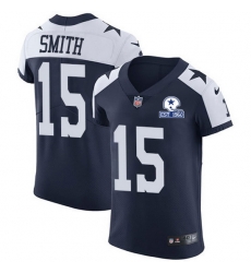 Nike Cowboys 15 Devin Smith Navy Blue Thanksgiving Men Stitched With Established In 1960 Patch NFL Vapor Untouchable Throwback Elite Jersey Nike Cowboys 15 Devin Smith Navy Blue Thanksgiving Men Stitched With Established In 1960 Patch NFL Vapor Untouchable Throwback Elite Jersey