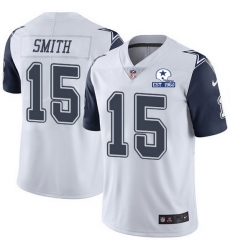 Nike Cowboys 15 Devin Smith White Men Stitched With Established In 1960 Patch NFL Limited Rush Jersey Nike Cowboys 15 Devin Smith White Men Stitched With Established In 1960 Patch NFL Limited Rush Jersey