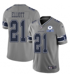 Nike Cowboys 21 Ezekiel Elliott Gray Men Stitched With Established In 1960 Patch NFL Limited Inverted Legend Jersey Nike Cowboys 21 Ezekiel Elliott Gray Men Stitched With Established In 1960 Patch NFL Limited Inverted Legend Jersey