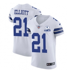 Nike Cowboys 21 Ezekiel Elliott White Men Stitched With Established In 1960 Patch NFL New Elite Jersey Nike Cowboys 21 Ezekiel Elliott White Men Stitched With Established In 1960 Patch NFL New Elite Jersey