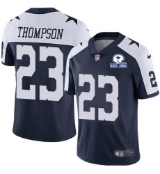 Nike Cowboys 23 Darian Thompson Navy Blue Thanksgiving Men Stitched With Established In 1960 Patch NFL Vapor Untouchable Limited Throwback Jersey Nike Cowboys 23 Darian Thompson Navy Blue Thanksgiving Men Stitched With Established In 1960 Patch NFL Vapor Untouchable Limited Throwback Jersey