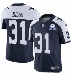 Nike Cowboys 31 Trevon Diggs Navy Blue Thanksgiving Men Stitched With Established In 1960 Patch NFL Vapor Untouchable Limited Throwback Jersey Nike Cowboys 31 Trevon Diggs Navy Blue Thanksgiving Men Stitched With Established In 1960 Patch NFL Vapor Untouchable Limited Throwback Jersey