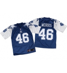 Nike Cowboys #46 Alfred Morris Navy BlueWhite Mens Stitched NFL Throwback Elite Jersey 2 Nike Cowboys #46 Alfred Morris Navy BlueWhite Mens Stitched NFL Throwback Elite Jersey 2