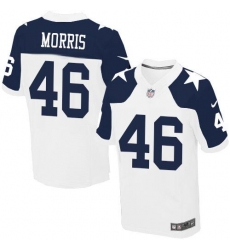 Nike Cowboys #46 Alfred Morris White Thanksgiving Mens Stitched NFL Throwback Elite Jersey Nike Cowboys #46 Alfred Morris White Thanksgiving Mens Stitched NFL Throwback Elite Jersey