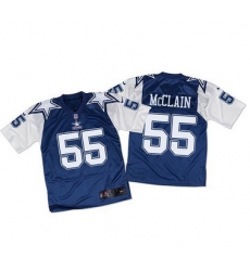 Nike Cowboys #55 Rolando McClain Navy BlueWhite Throwback Mens Stitched NFL Elite Jersey Nike Cowboys #55 Rolando McClain Navy BlueWhite Throwback Mens Stitched NFL Elite Jersey