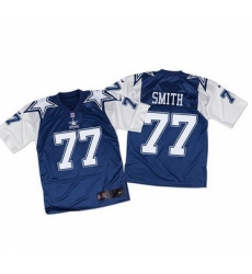 Nike Cowboys #77 Tyron Smith Navy BlueWhite Throwback Mens Stitched NFL Elite Jersey Nike Cowboys #77 Tyron Smith Navy BlueWhite Throwback Mens Stitched NFL Elite Jersey