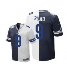 Nike Cowboys #9 Tony Romo Navy Blue White Mens Stitched NFL Elite Split Jersey Nike Cowboys #9 Tony Romo Navy Blue White Mens Stitched NFL Elite Split Jersey
